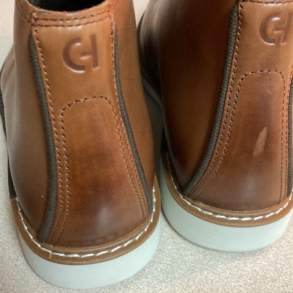 Cole Haan Men's Tan High Top shoes; size 9.5M - Picture 4 of 8